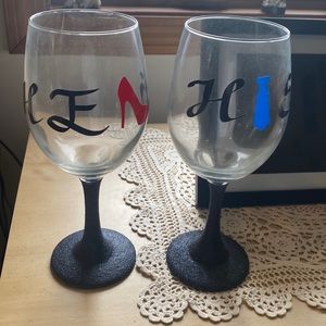 Large wine glasses